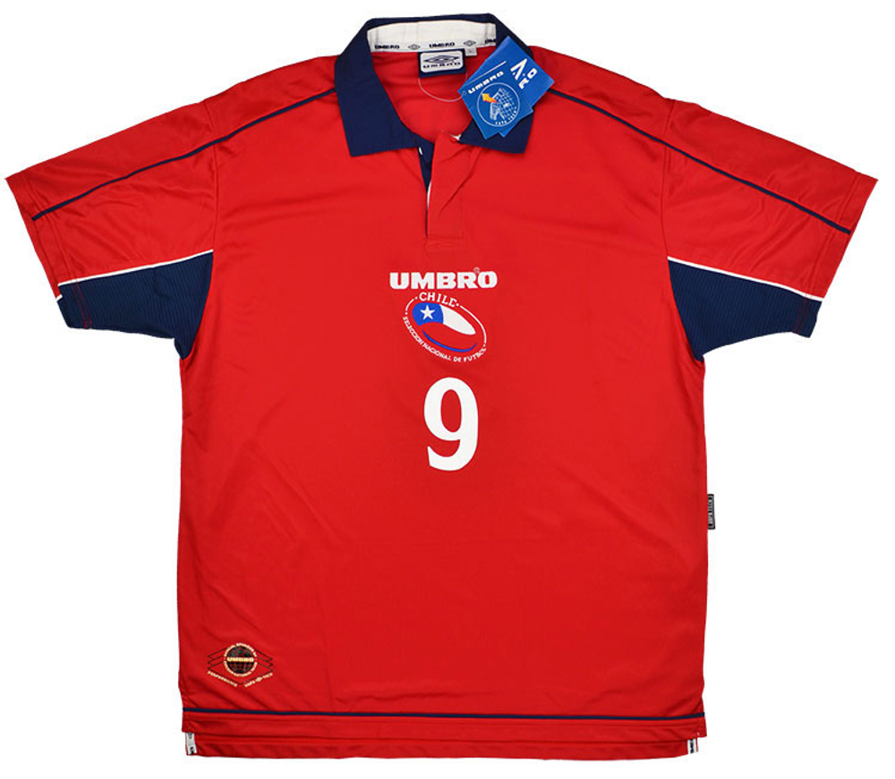 2000-01 Chile Home Shirt Zamorano #9 *w/Tags* XL-Chile Legends