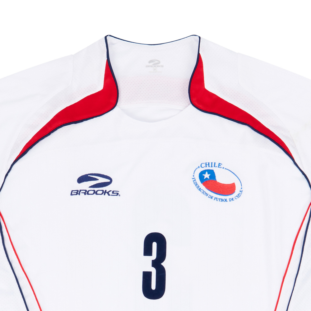 2009 Chile Match Worn Away Shirt #3 (Isla) v Denmark-Chile Match Worn Shirts Certified Match Worn
