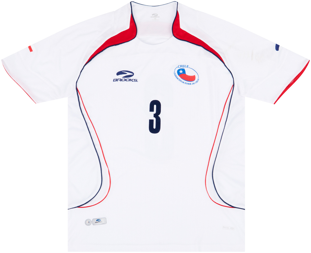 2009 Chile Match Worn Away Shirt #3 (Isla) v Denmark-Chile Match Worn Shirts Certified Match Worn