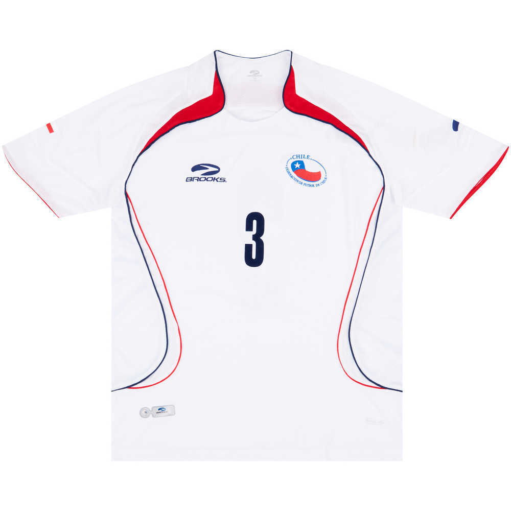 2009 Chile Match Worn Away Shirt #3 (Isla) v Denmark