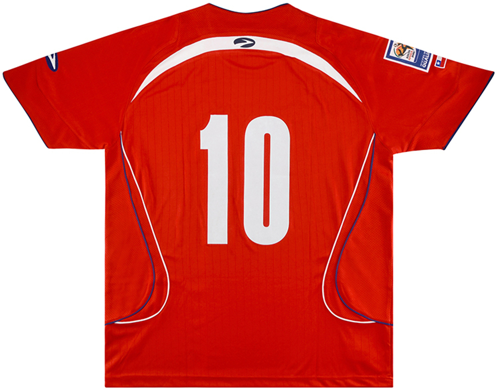 2007-09 Chile Match Issue Home Shirt #10-Match Worn Shirts Chile Certified Match Worn