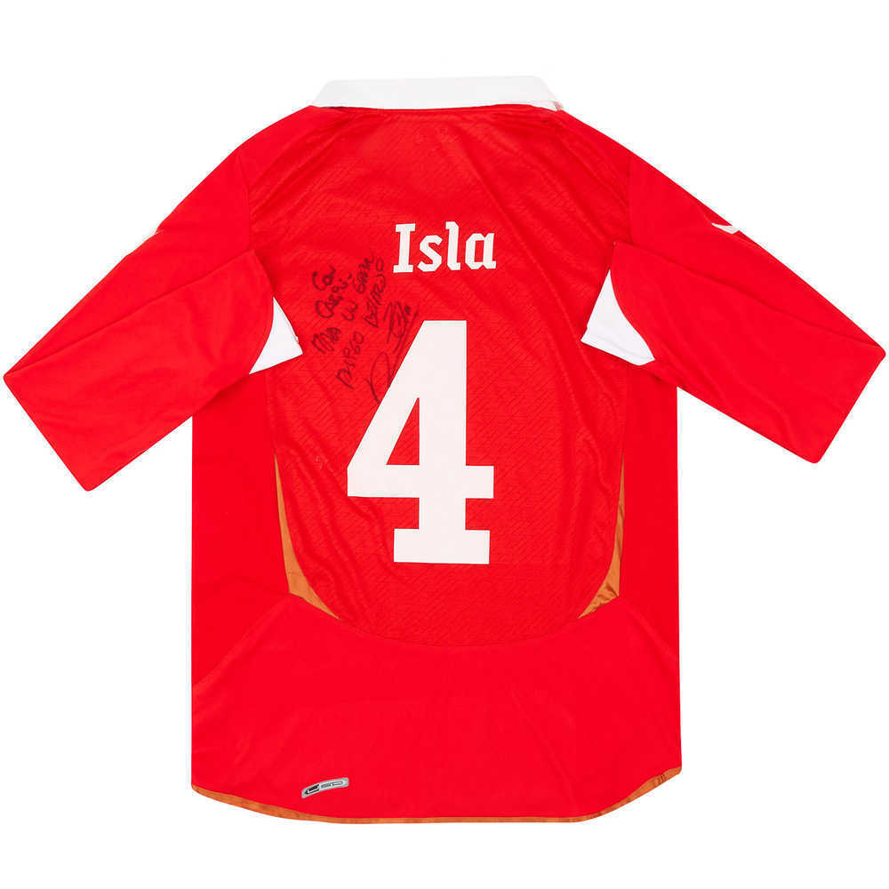 2011 Chile Match Issue Signed Home L/S Shirt Isla #4