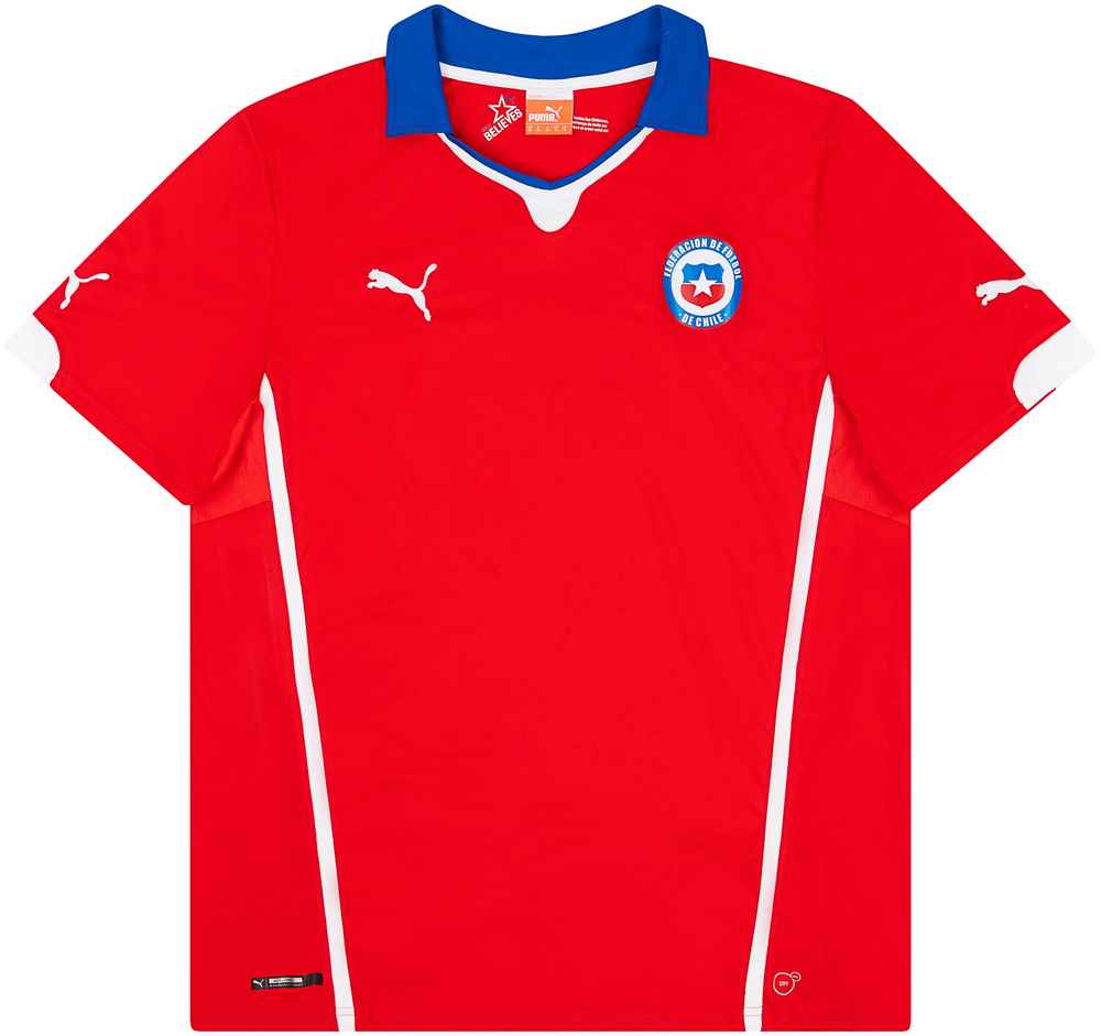 2014-15 Chile Home Shirt (Excellent) XL-Classic World Cups Chile New Products Brazil 2014