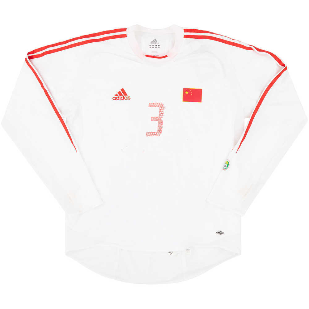 2005 China Match Worn Away L/S Shirt #3 (Xiang Sun) v Ireland