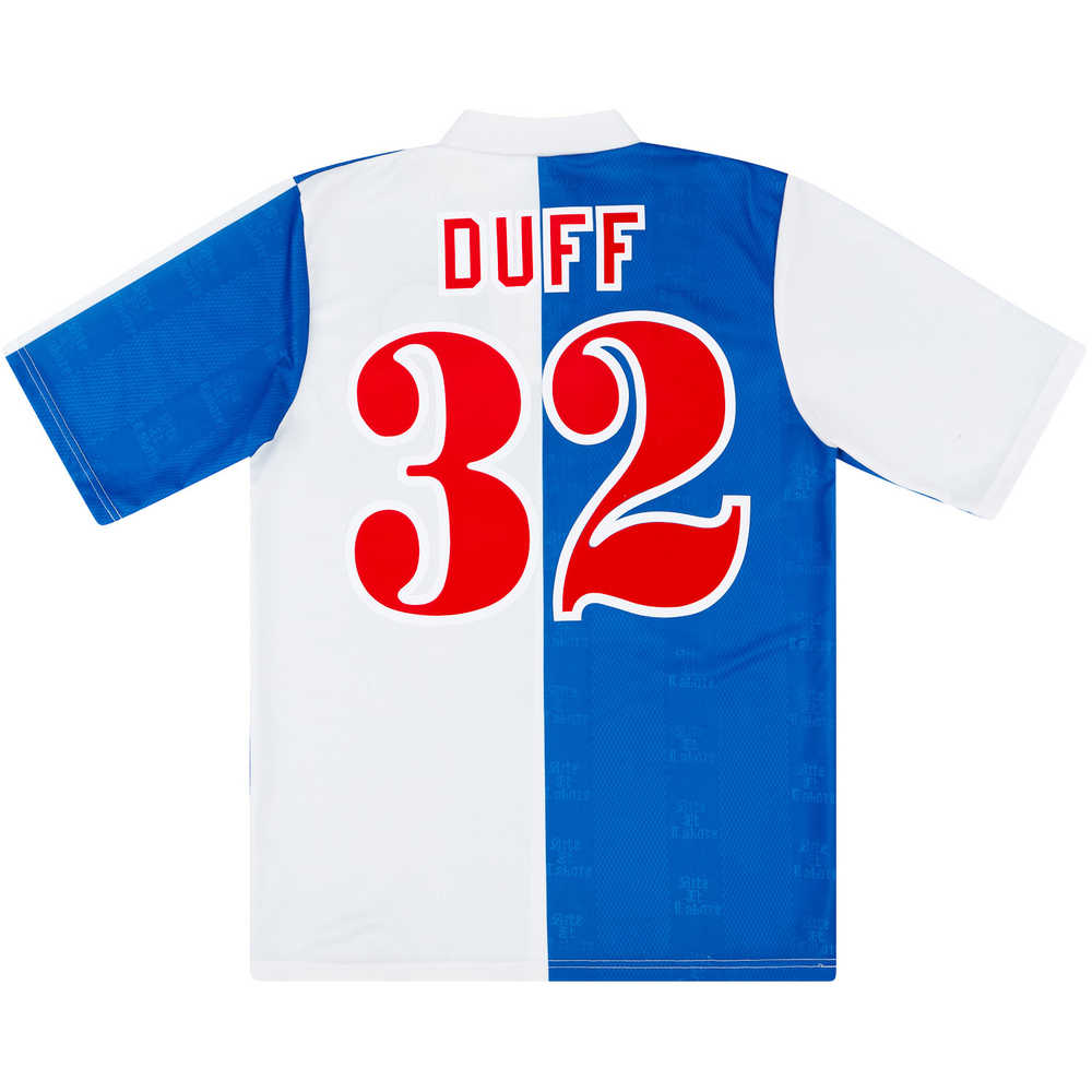 1996-98 Blackburn Home Shirt Duff #32 (Excellent) XL