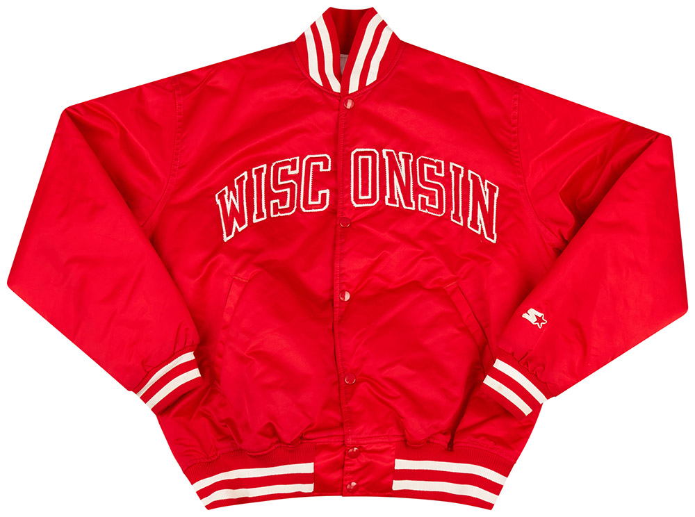 1990's Wisconsin Badgers Starter Satin Varsity Jacket (Very Good) L