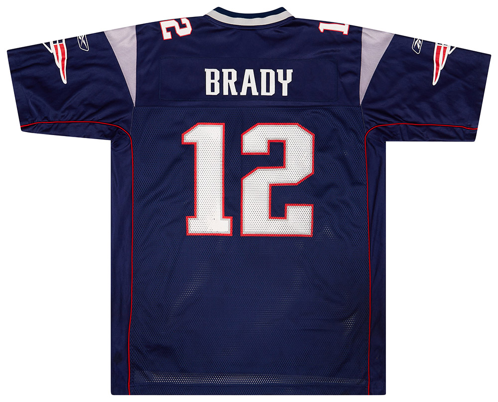 New England Patriots Tom Brady Jersey #12 White Nike On Field Size Youth  Large