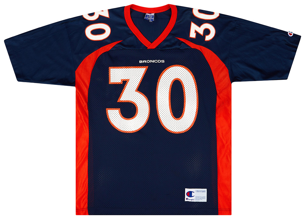 1997-00 DENVER BRONCOS DAVIS #30 LOGO ATHLETIC JERSEY (HOME) Y - Classic  American Sports