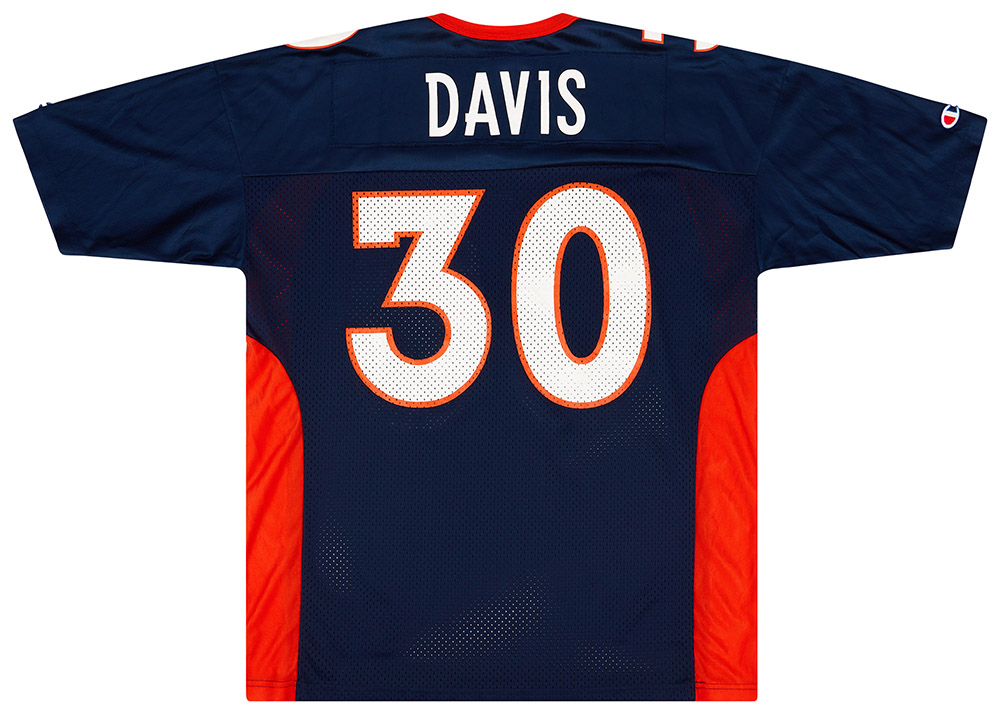 1997-00 Denver Broncos Davis #30 Champion Home Jersey (Excellent) XL