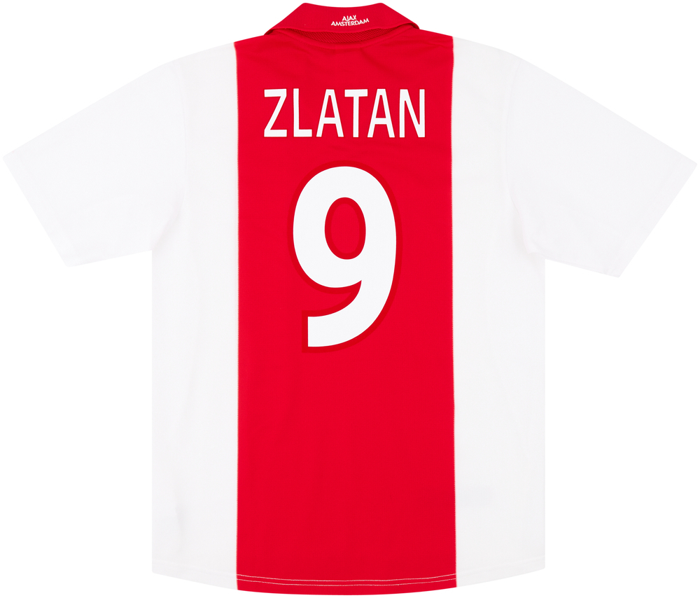 2001-02 Ajax Home Shirt Zlatan #9 (Very Good) S