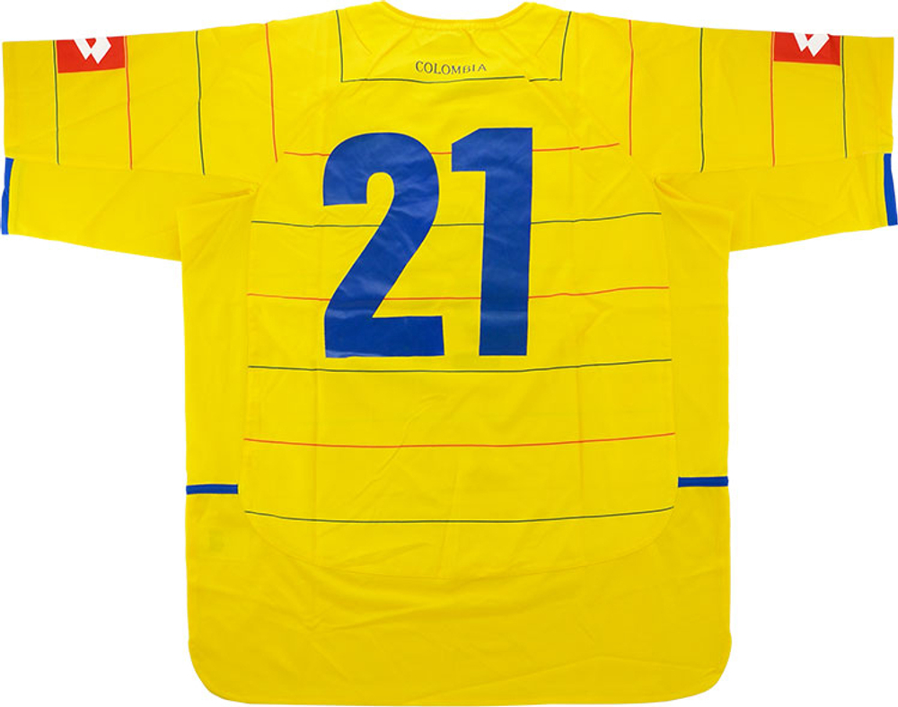2005 Colombia Match Worn Home Shirt #21 (Restrepo) v England-Match Worn Shirts International Teams Colombia Certified Match Worn