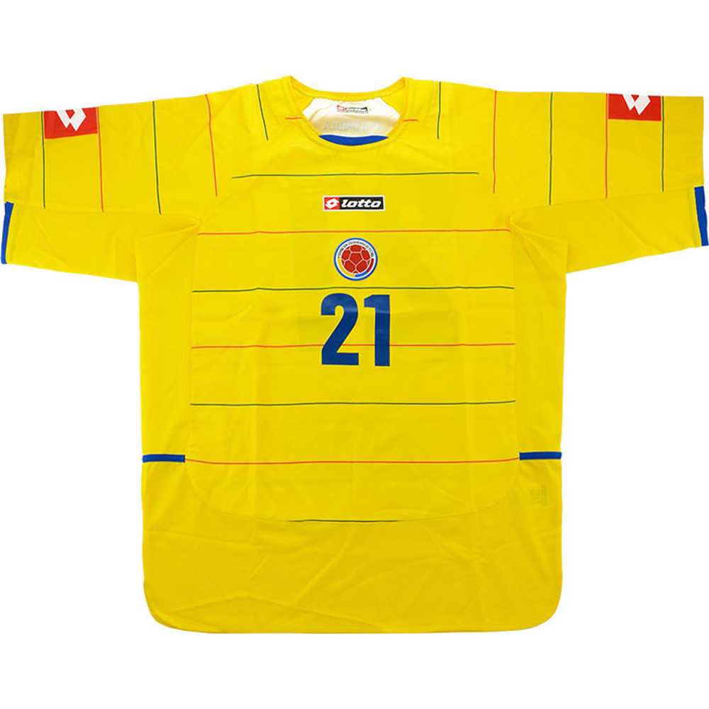 2005 Colombia Match Worn Home Shirt #21 (Restrepo) v England