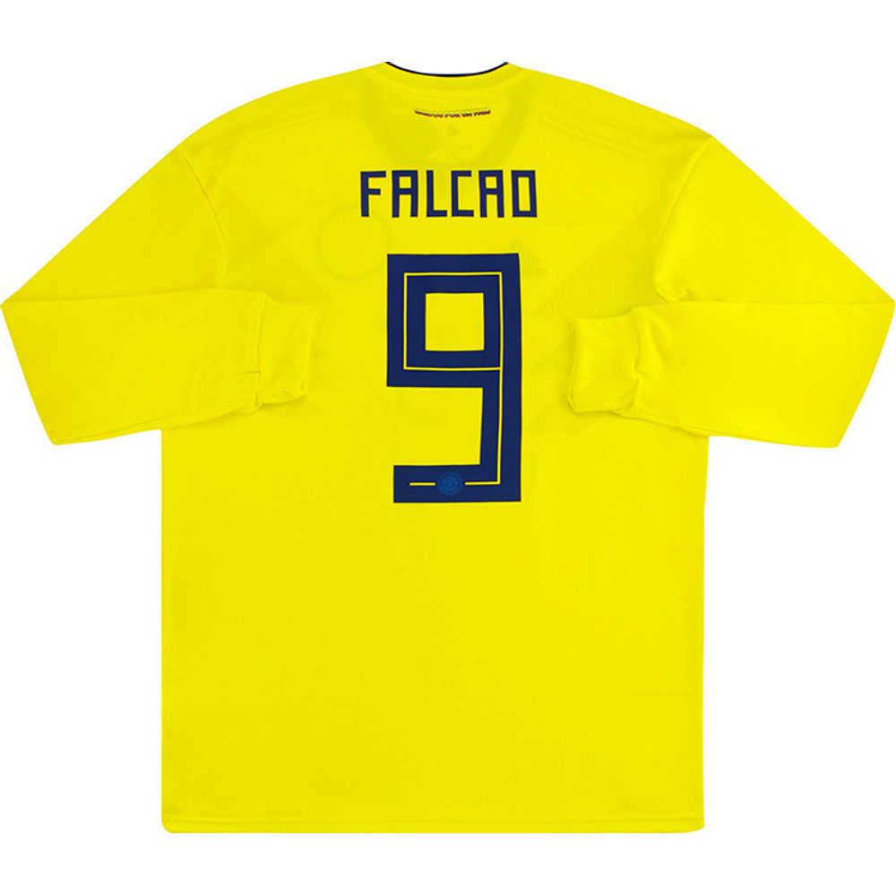2018-19 Colombia Home L/S Shirt Falcao #9 (Excellent) L