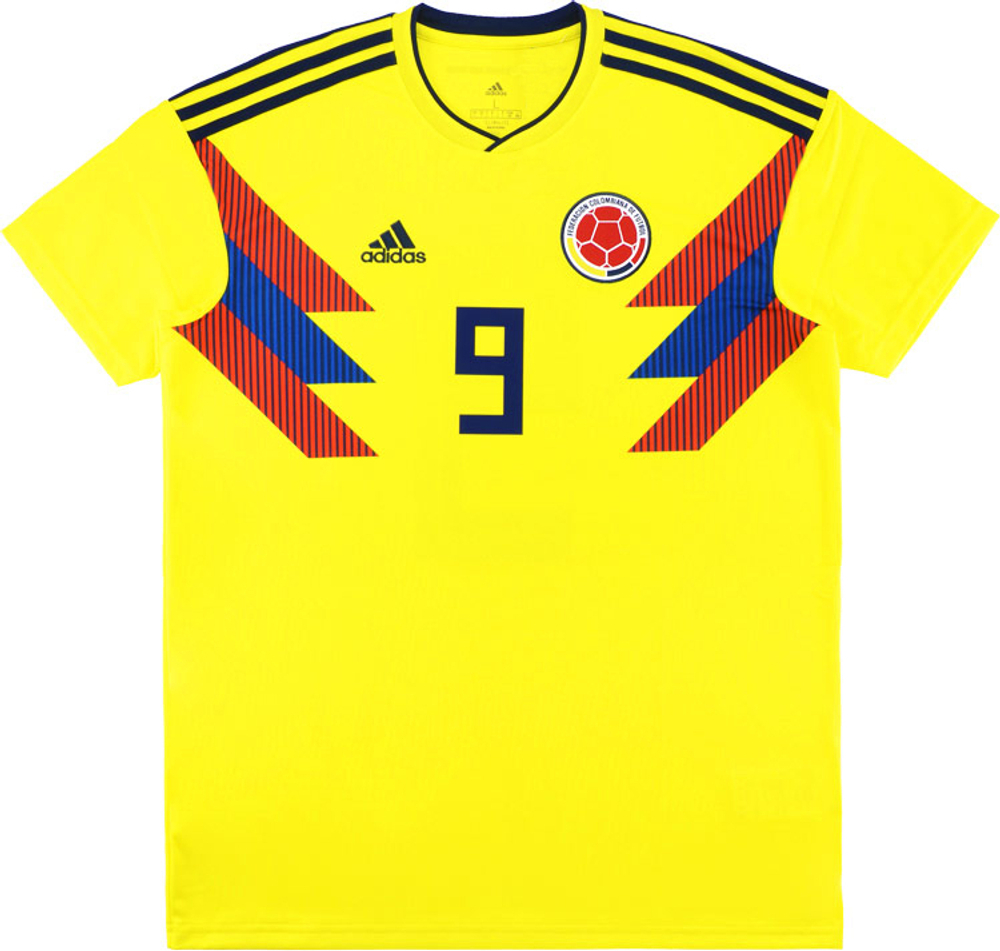 2018-19 Colombia Home Shirt Falcao #9 (Excellent) S-Colombia Names & Numbers Cult Heroes