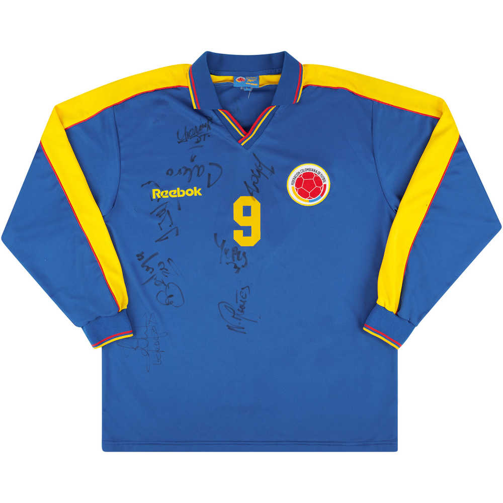 1998-01 Colombia Match Issue Signed Away L/S Shirt #9