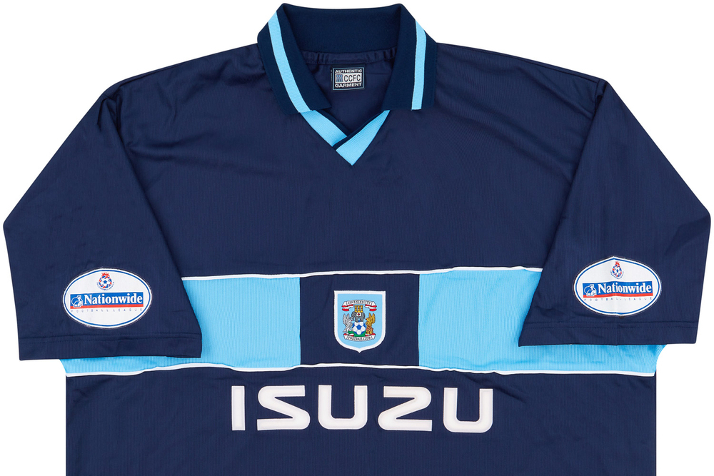 2002-03 Coventry Match Issue Away Shirt Shaw #5-Match Worn Shirts Coventry Certified Match Worn