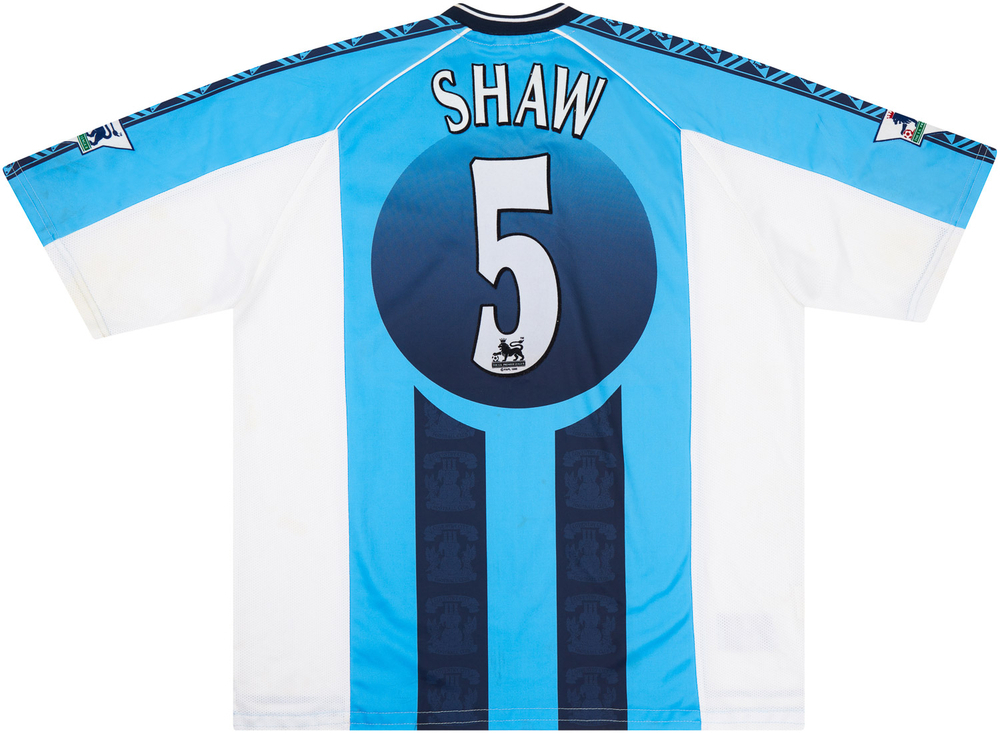 1998-99 Coventry Match Issue Home Shirt Shaw #5-Match Worn Shirts Coventry Certified Match Worn