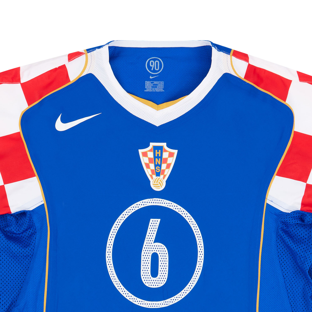 2004 Croatia Match Worn Away Shirt Živković #6 (v Denmark)