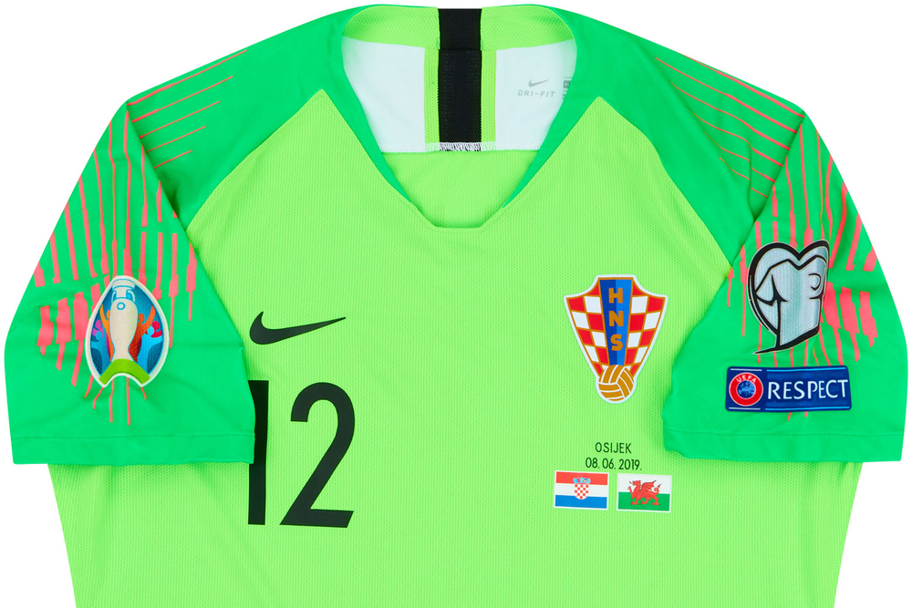 2019 Croatia Match Issue GK Shirt Kalinić #12 (v Wales)