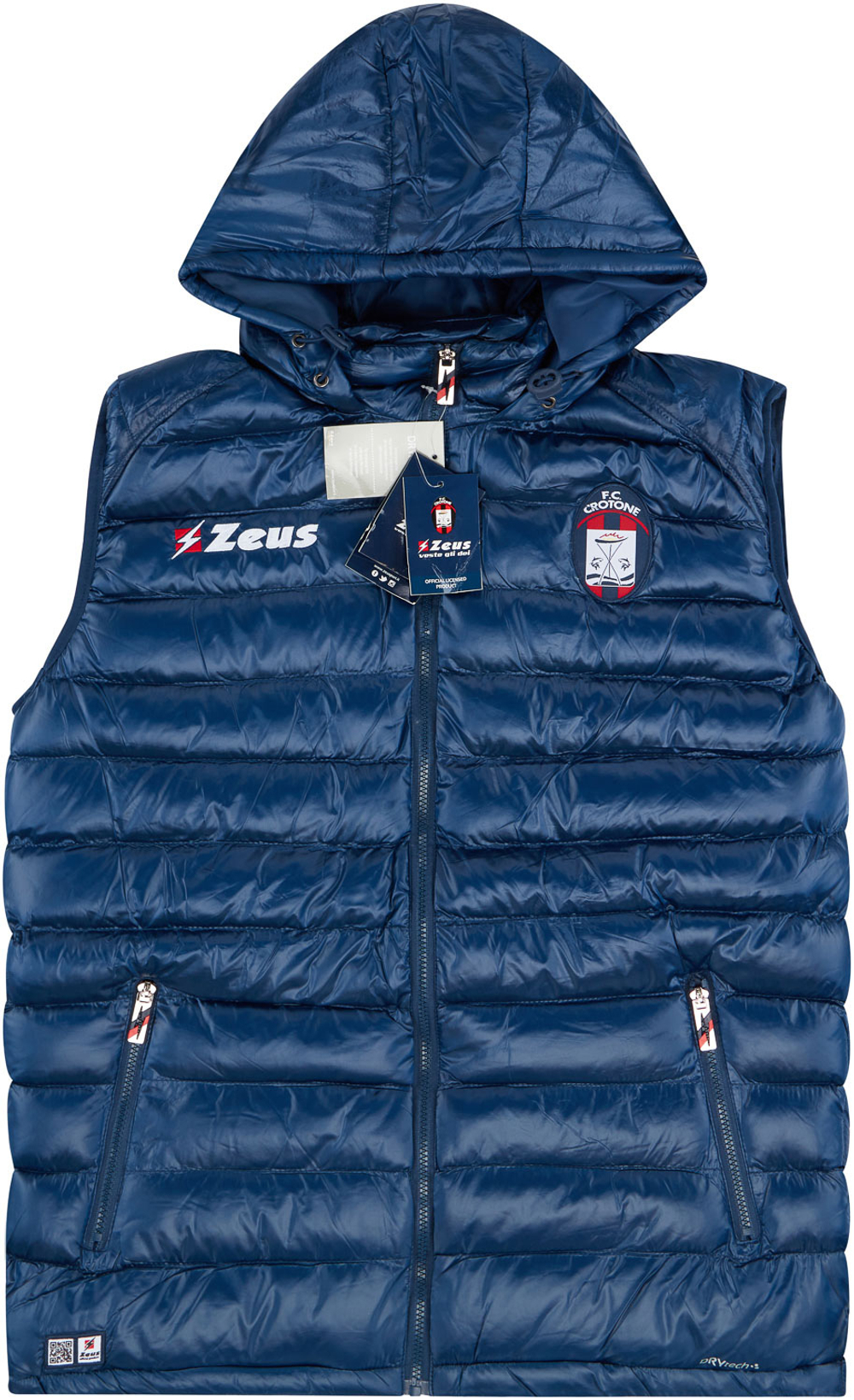 2018-19 Crotone Zeus Hooded Padded Gilet *BNIB*- Other Italian Clubs Jackets & Tracksuits Other Serie B Clubs Training