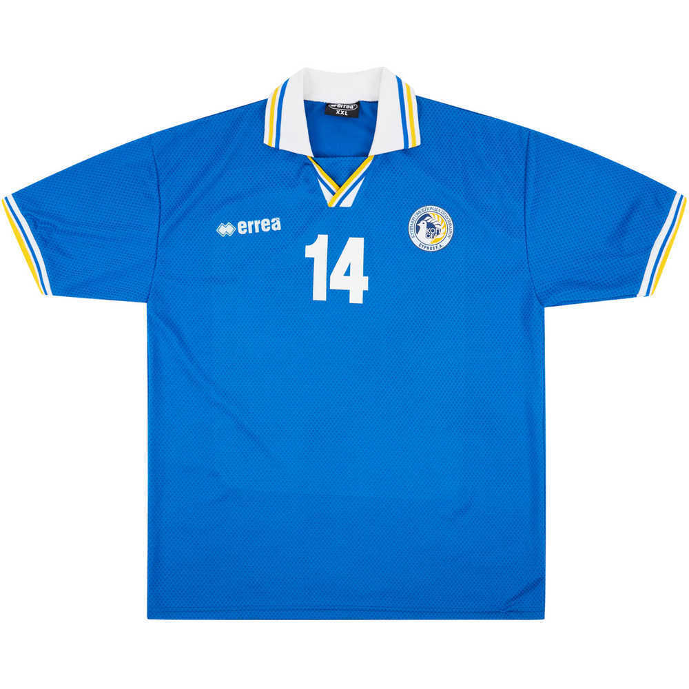2000 Cyprus Match Worn Home Shirt #14 (Neophytou) v Andorra