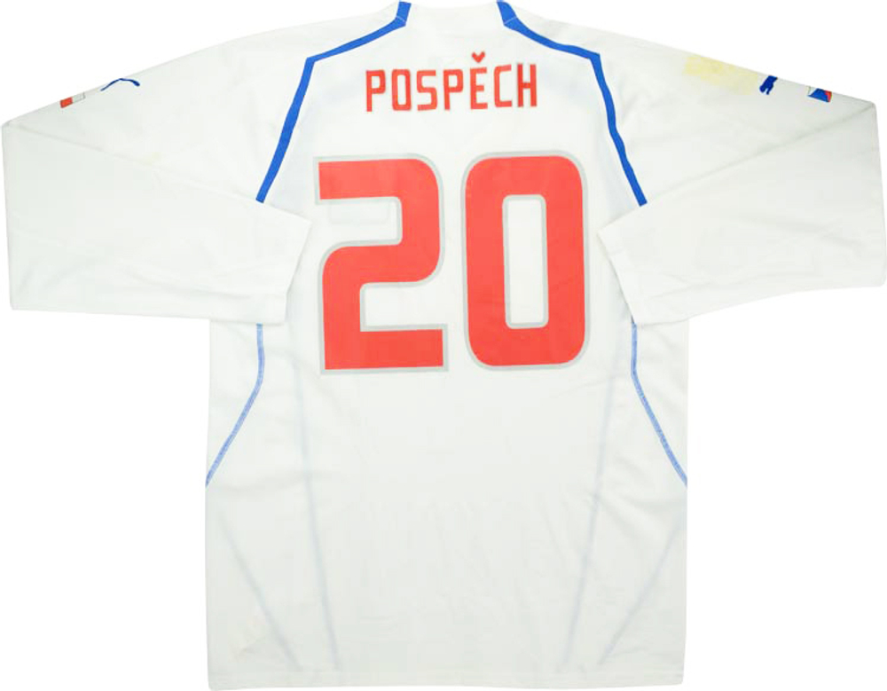 2005 Czech Republic Match Issue Away L/S Shirt Pospěch #20 (v Holland)-Match Worn Shirts Czech Republic Certified Match Worn