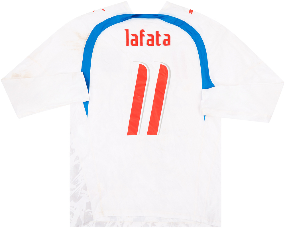 2006 Czech Republic Match Worn Away L/S Shirt Lafata #11 (vDenmark)