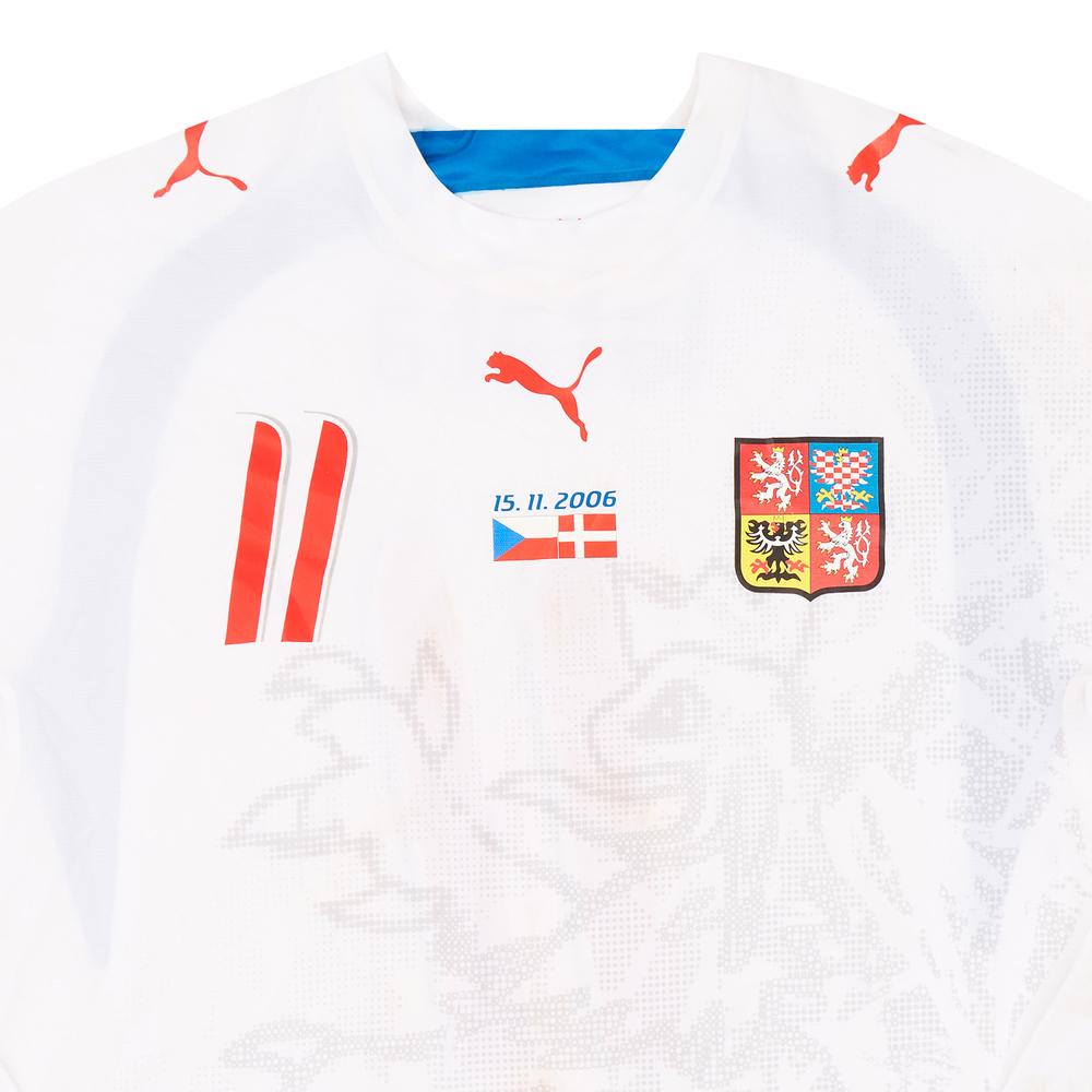 2006 Czech Republic Match Worn Away L/S Shirt Lafata #11 (vDenmark)