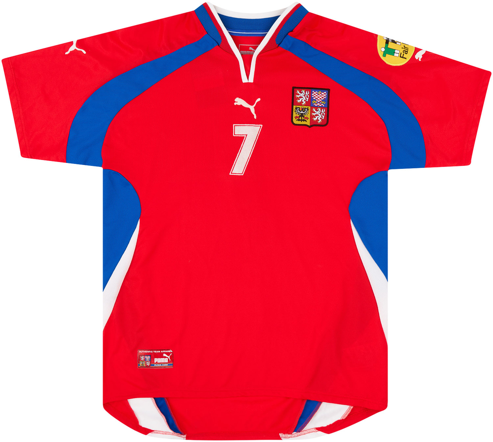 2000 Czech Republic European Championship Match Worn Home Shirt Němec #7 (v Denmark)