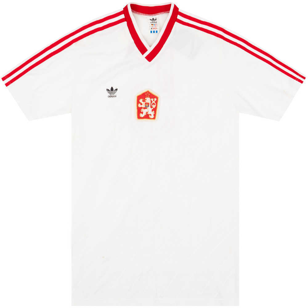 1987 Czechoslovakia Match Worn Away Shirt #5 (Novák) v Denmark