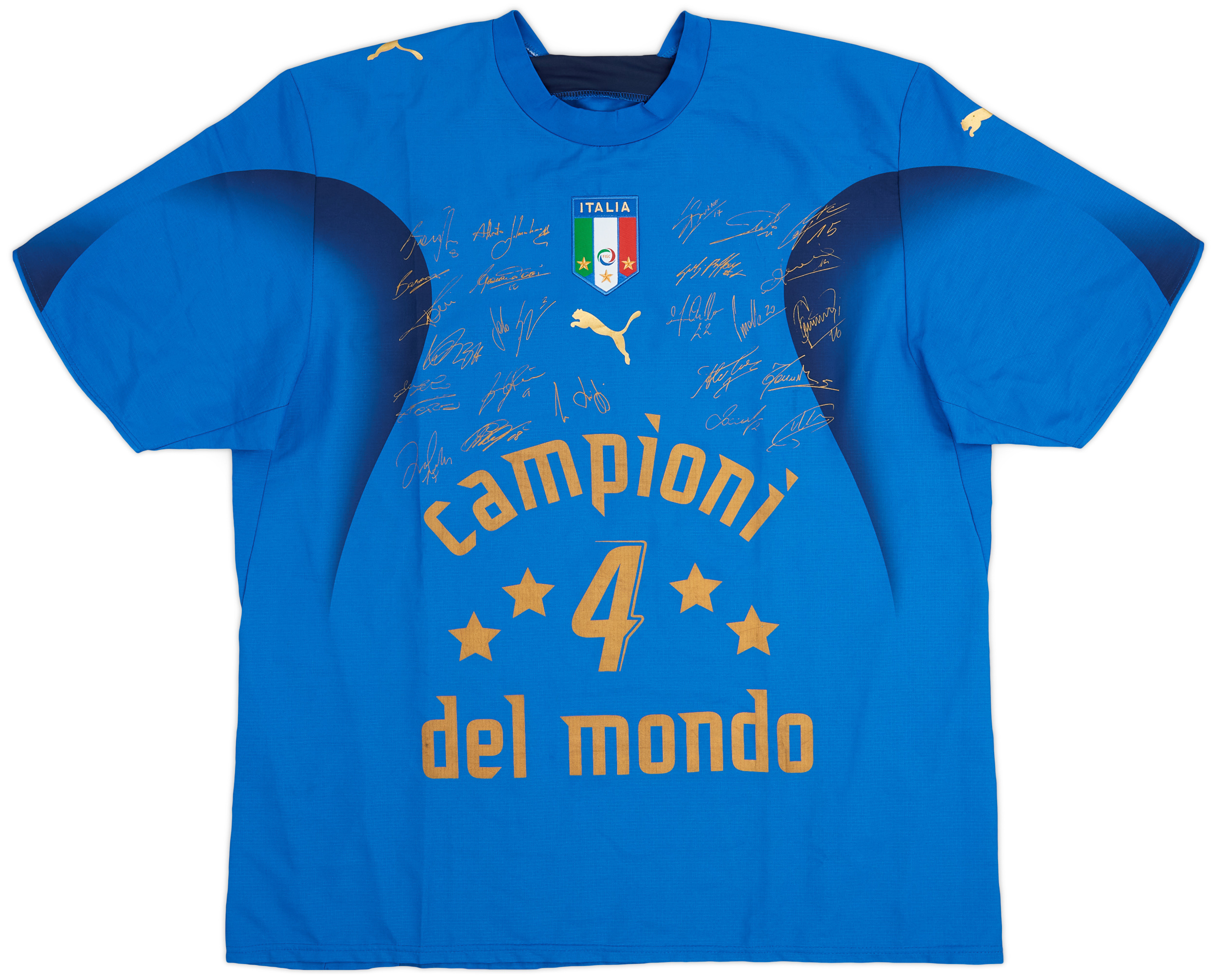 2006 Italy 'Campioni Del Mondo' 'Signed' Home Shirt - 8/10 - ()
