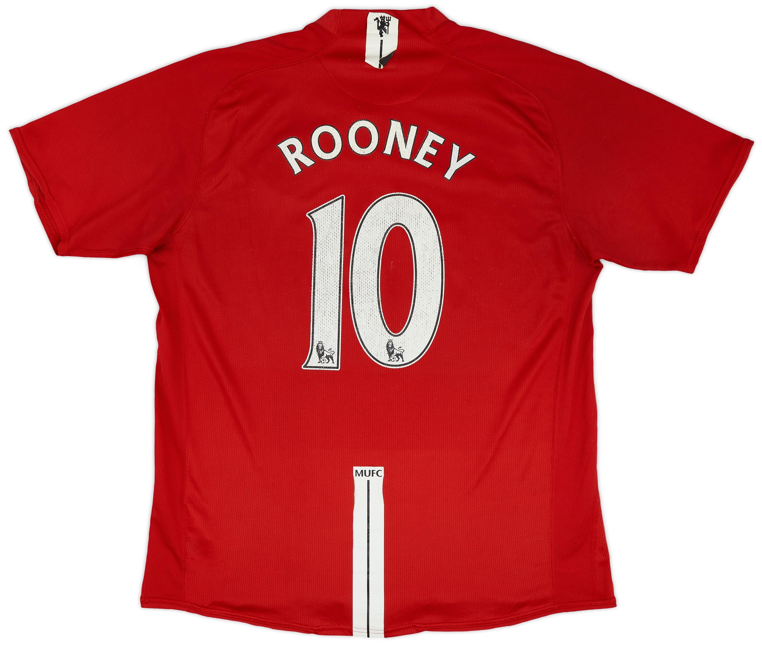 2007-09 Manchester United Home Shirt Rooney #10 - Fair 4/10 - (XL)