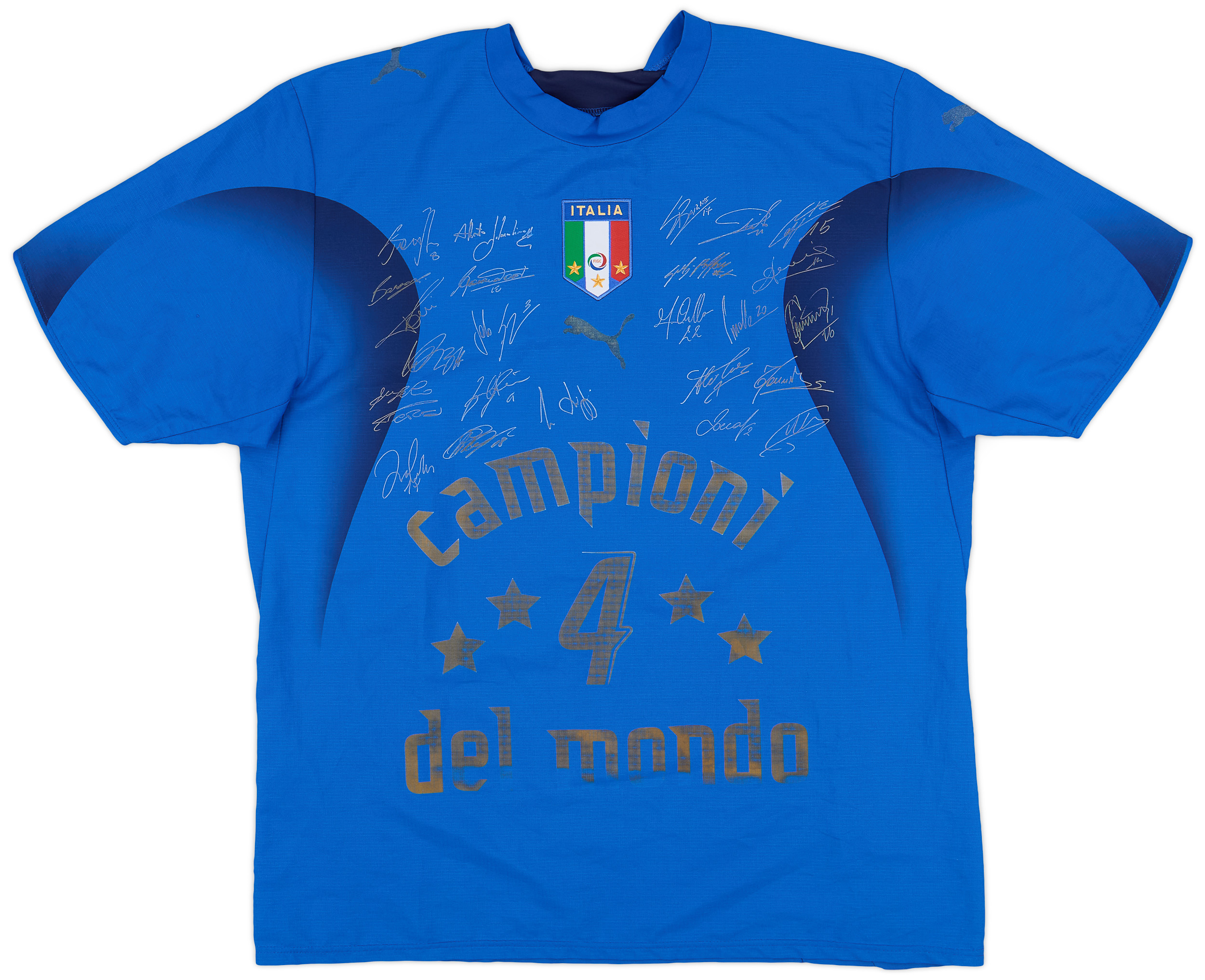 2006 Italy 'Campioni Del Mondo' 'Signed' Home Shirt - 5/10 - ()