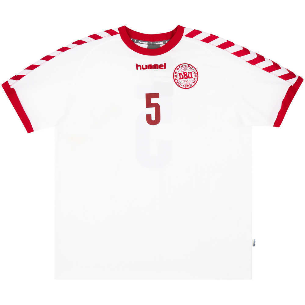 2003 Denmark Match Issue Away Shirt #5 (Jensen)