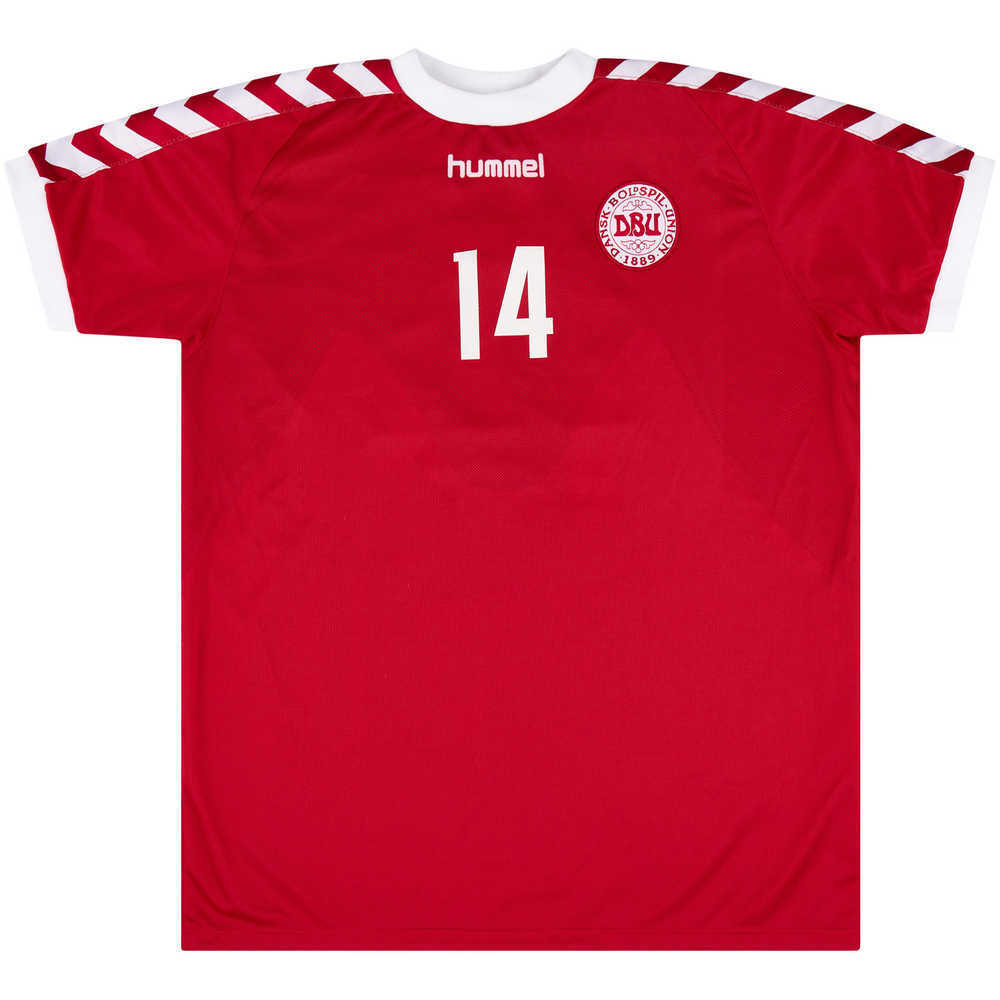 2002-03 Denmark Match Issue Home Shirt #14 (Wieghorst)