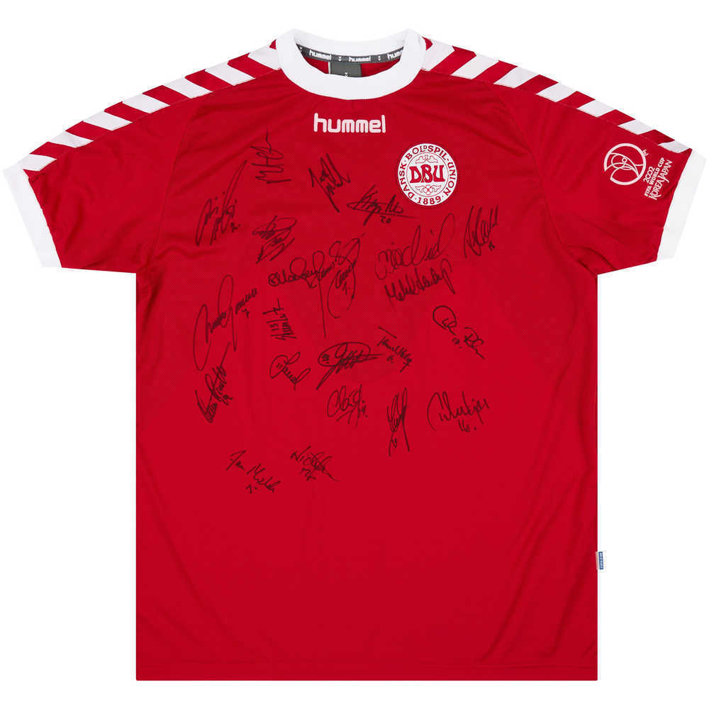 2002 Denmark Player Issue World Cup Signed Home Shirt (Excellent) L