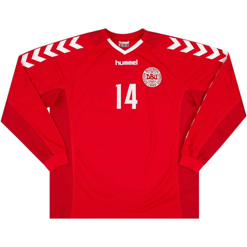 2003-04 Denmark Match Issue Home L/S Shirt #14