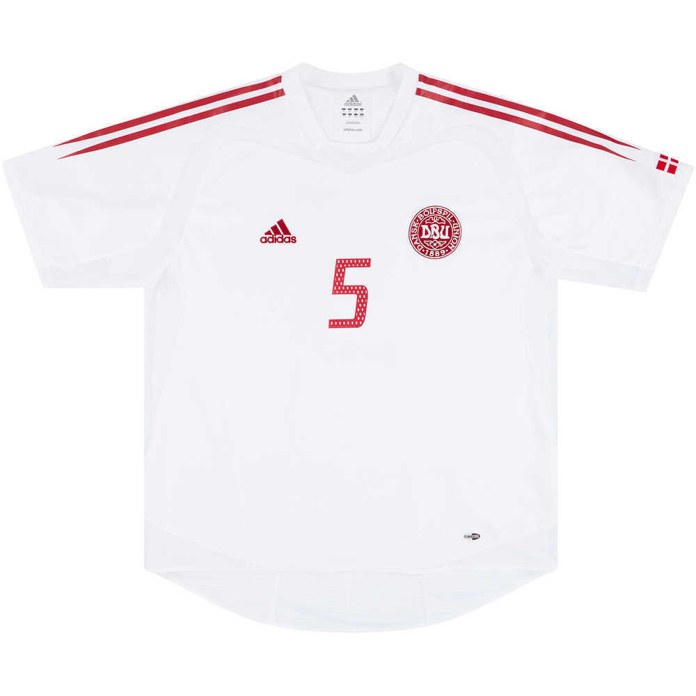 2004-05 Denmark Match Issue Away Shirt #5 (Jensen)