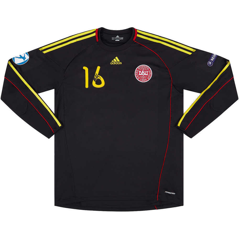 2011 Denmark U-21 Match Issue Signed European Championship GK Shirt Andersen #16