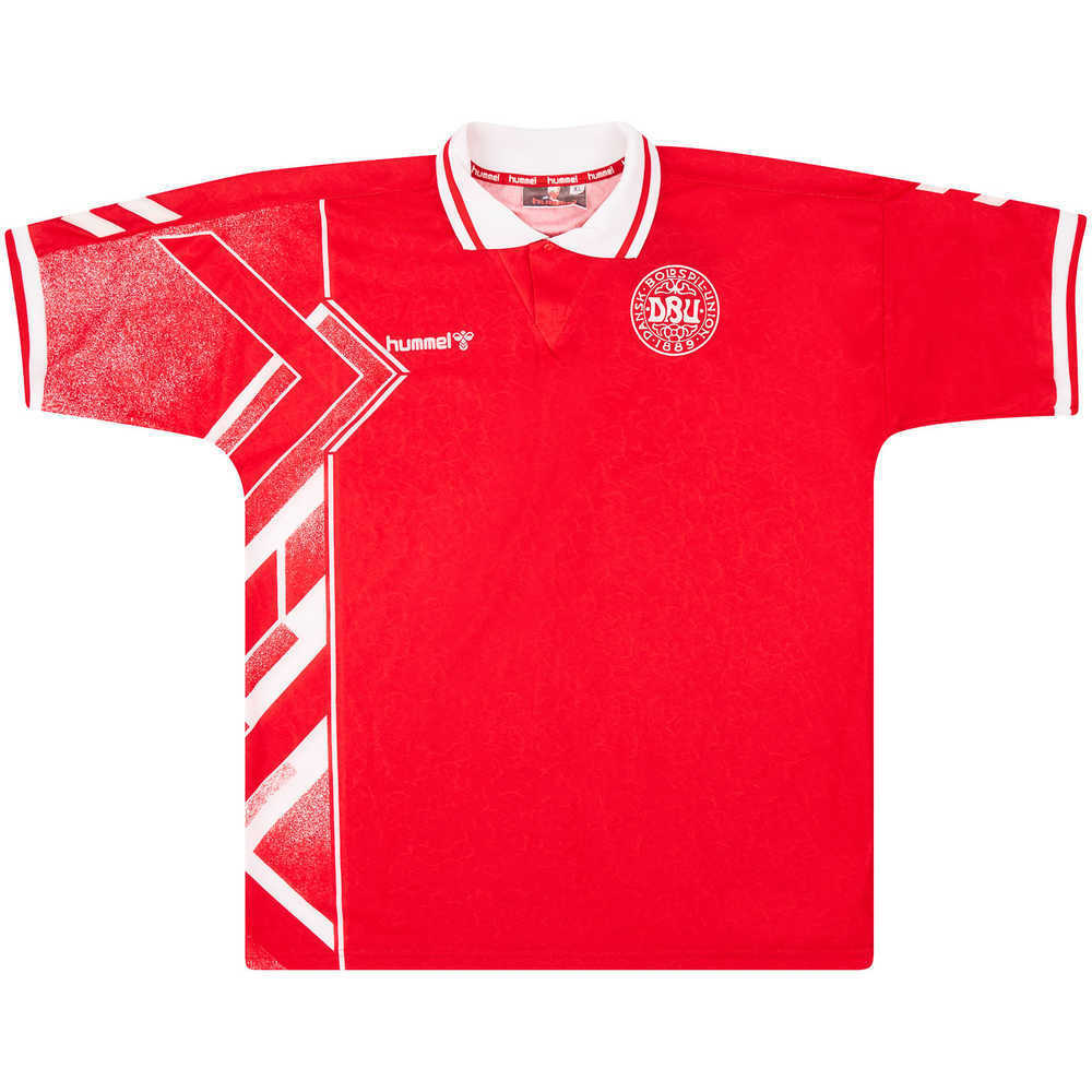 1994-96 Denmark U-21 Match Issue Home Shirt #6 (Jensen)