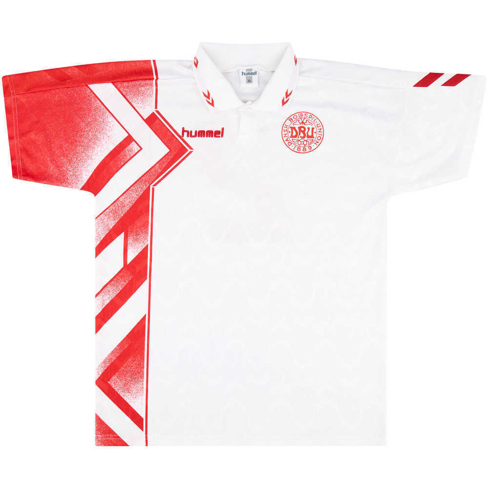 1995 Denmark Match Worn Away Shirt #2 (Laursen) v Armenia