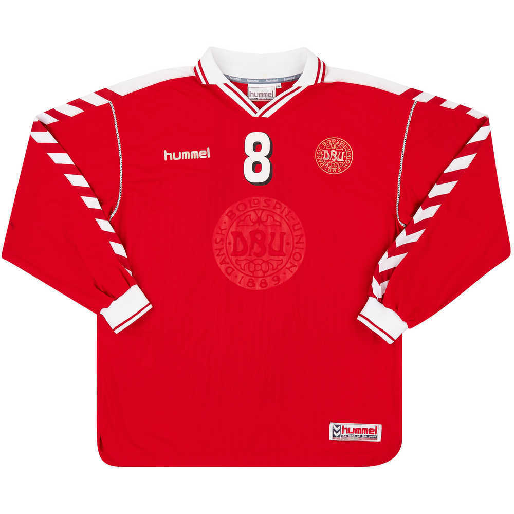 1999 Denmark Match Worn L/S Home Shirt #8 (Thomsen) v Italy