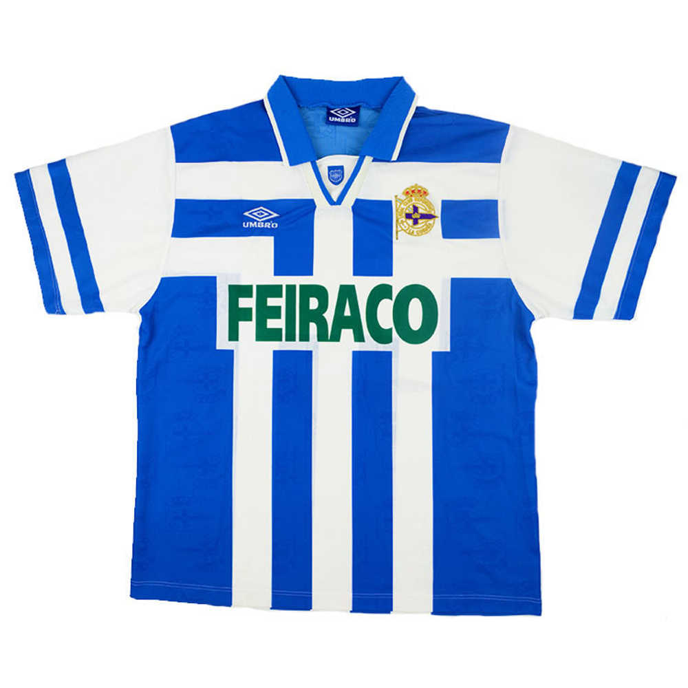 1994-97 Deportivo Home Shirt (Very Good) L