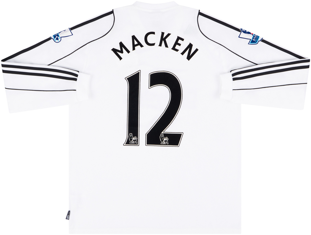 2007-08 Derby County Match Issue Home L/S Shirt Macken #12-Match Worn Shirts Derby Certified Match Worn