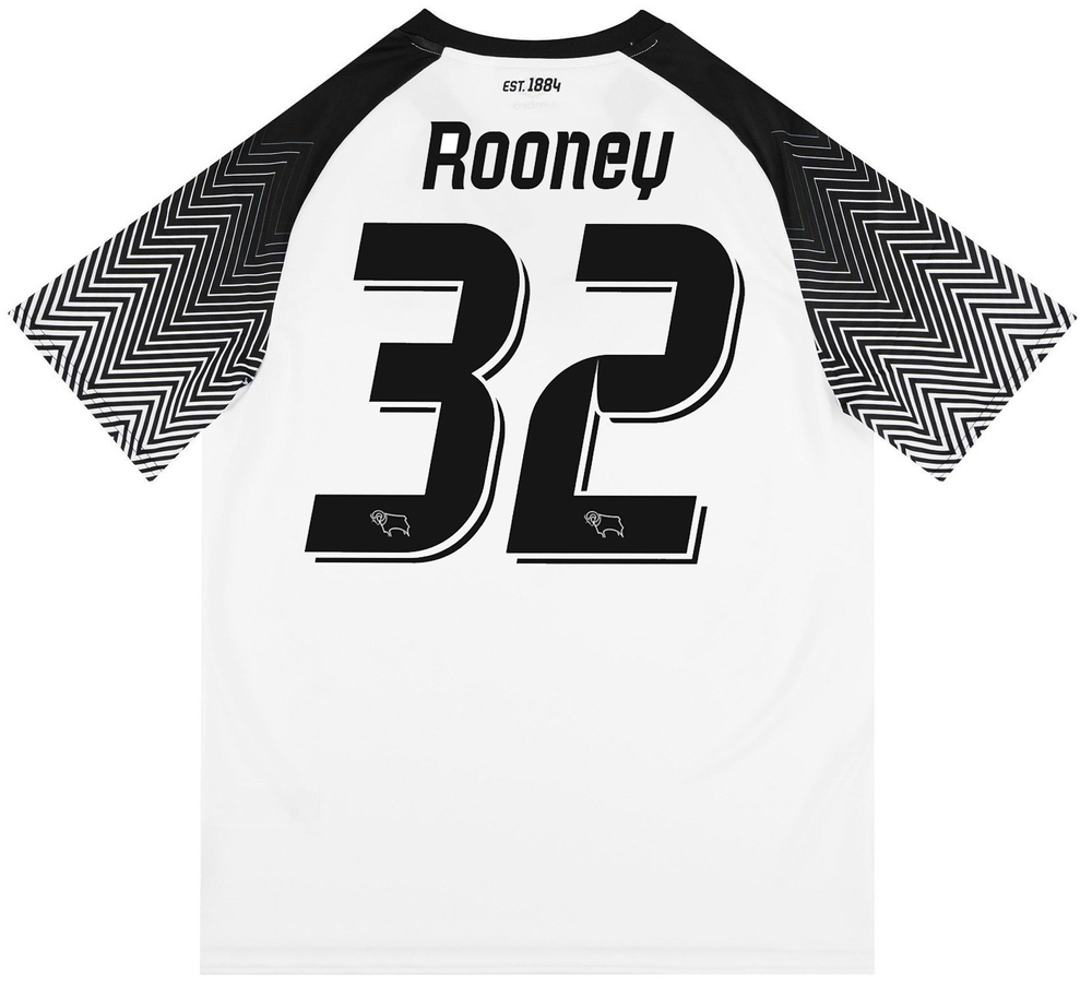 2019-20 Derby County Home Shirt Rooney #32 (Excellent) L-Names & Numbers Derby Legends