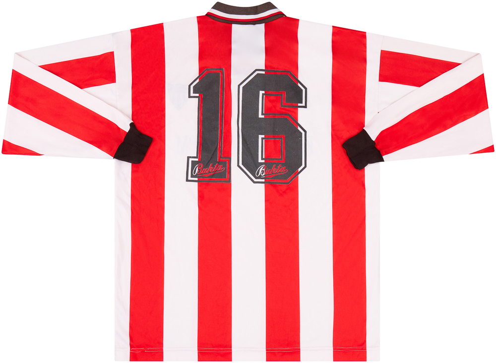 1991-92 Derry City Match Issue Home L/S Shirt #16