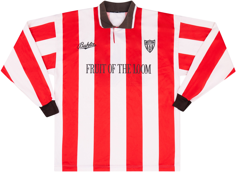 1991-92 Derry City Match Issue Home L/S Shirt #16