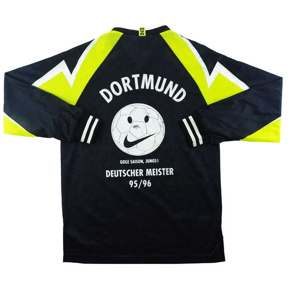 1995-96 Dortmund 'Deutscher Meister' Away L/S Shirt (Excellent) L