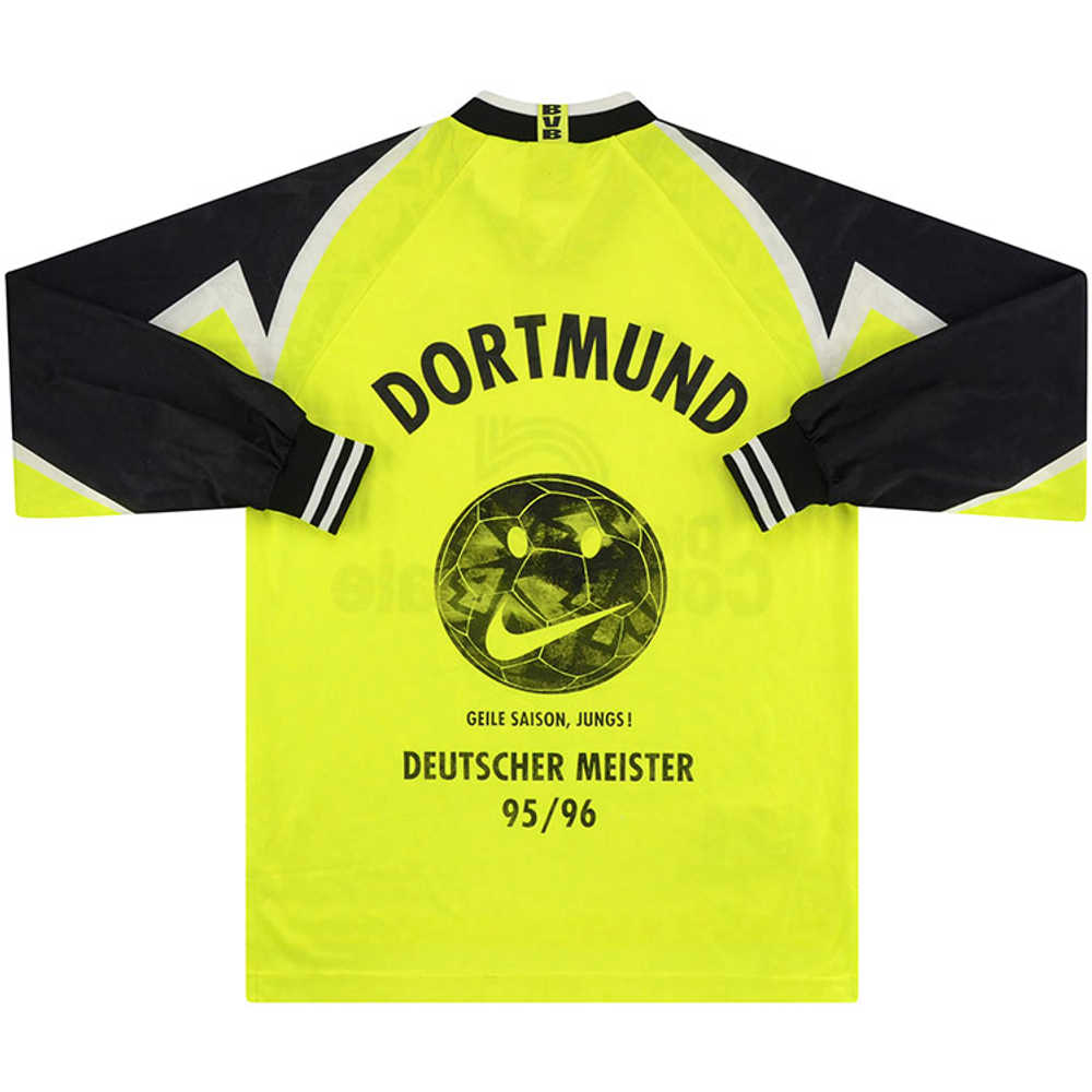 1995-96 Dortmund 'Deutscher Meister' Home L/S Shirt (Excellent) XL