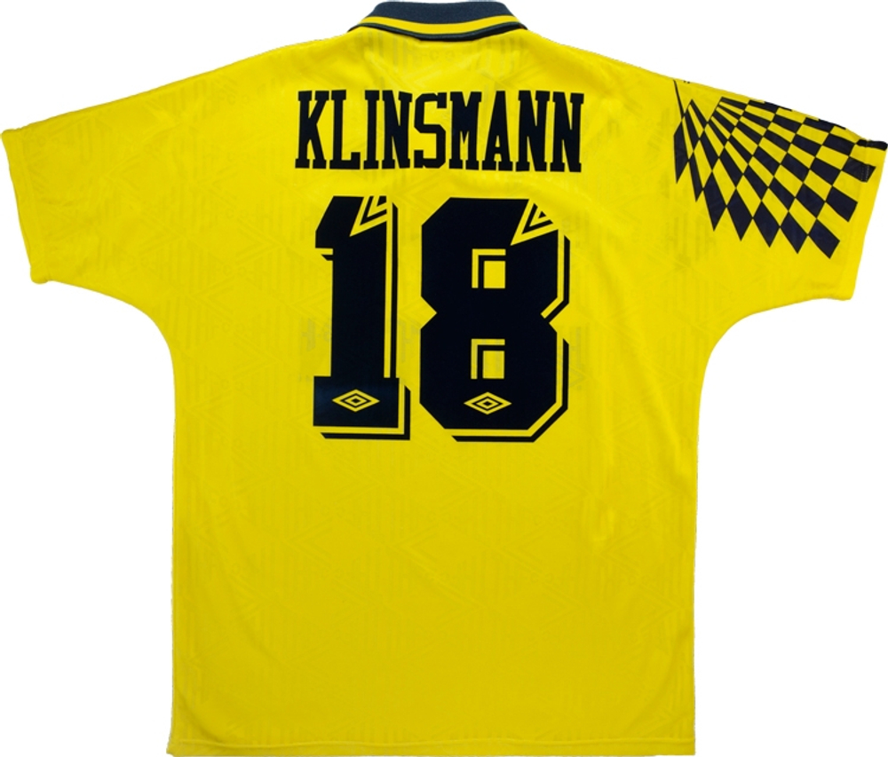 1991-95 Tottenham Away Shirt Klinsmann #18 (Very Good) XL